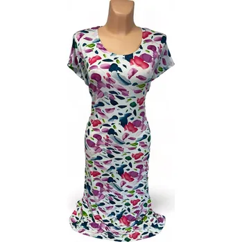 Dámské šaty Letní šaty FRANCE, Barva Fialová, Velikost XXXL 54, Materiál 96% Viskoza 4% Lycra