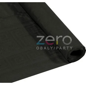 Jednorázový ubrus Ubrus papír. damaškový 1,18-1,2 m x 6 m - černý