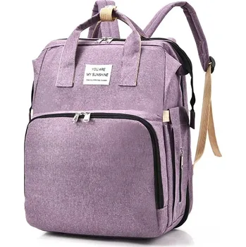 Městský batoh OEM 3 v 1 cestovní batoh pro maminky Barva: Fialová