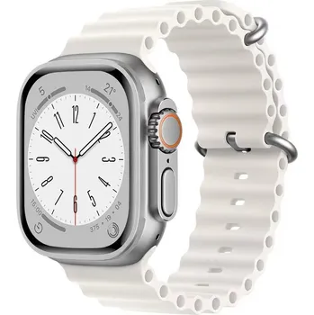 Řemínek na hodinky AW Oceánský tah na Apple Watch - Bílá Šířka uchycení řemínku: 38/40/41/42mm, Barva: Bílá IR-OCT29