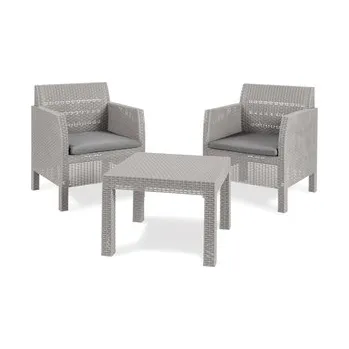 Zahradní sestava TOOMAX MATILDE 2 SEATER zahradní plastový set - šedá