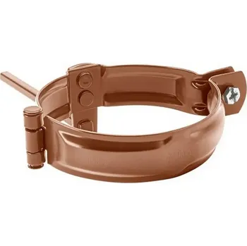 okap Objímka 80 mm s hrotem 150 mm, pozink RAL 8004 měděnohnědá KJG