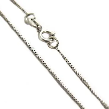 Řetízek Zlatý jemný řetízek lesklý kostičkový z bílého zlata 0,95g 40cm Zlato 14k(585/1000)