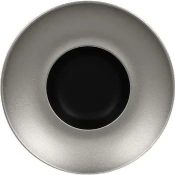 Talíř RAK Porcelain RAK Metalfusion talíř hluboký Gourmet 26 cm, černostříbrný | RAK-MFFDGD26SB