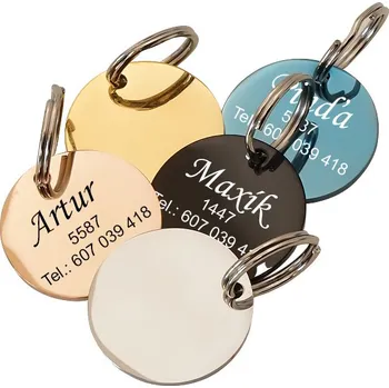 psí známka Ocelová psí známka kulatá velká