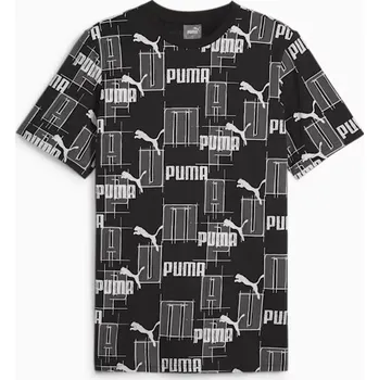 Pánské tričko Pánské triko PUMA ESS+ LOGO LAB AOP TEE 678982-01 BLACK S