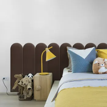 Obklad Čalouněný panel - Oblouk - 20x80cm Hnědá