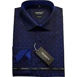 Pánská košile s dlouhým rukávem - střih SLIM - vzor F516 s prodlouženou délkou rukávu 188/194 cm - 38