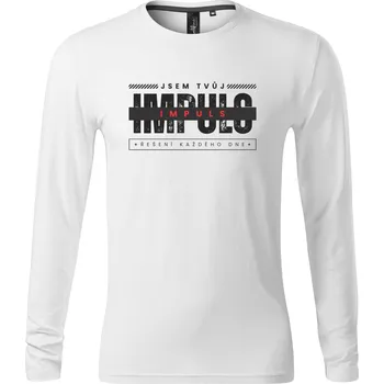 Dámské tričko Pánské tričko s dlouhým rukávem s potiskem Jsem tvůj impuls s pruhem