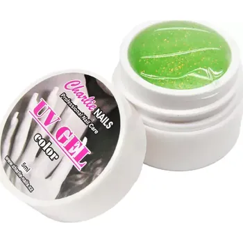 Charlie UV/LED gel 5ml - zelený glitter č.435