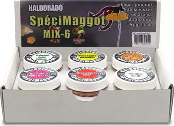 Umělá nástraha Haldorado SpéciMaggot mix 6 příchutí v krabici