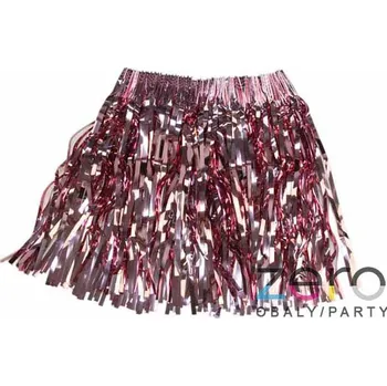 Karnevalový doplněk Sukně fóliová 40 cm - růžová