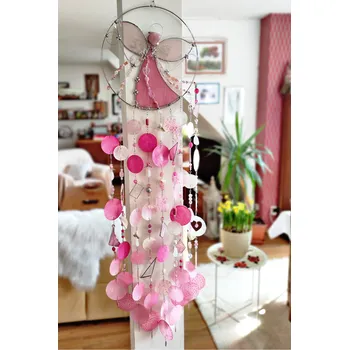 Andělská zvonkohra Tiffany Jemnost a láska 30x110cm KřídlAndělů