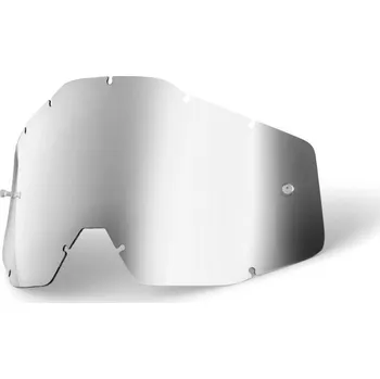 Motocyklové brýle Plexi Accuri/Strata, 100% dětské (stříbrný chrom, Anti-fog)