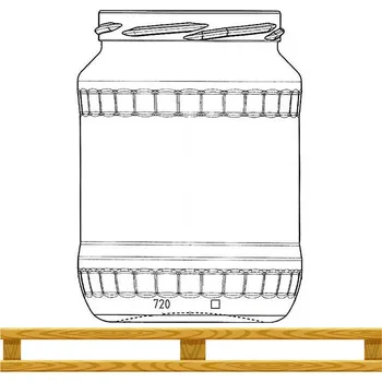 Sklenice na med Facette 720 ml PALETA 1404 ks, doprava zdarma + doprava zdarma