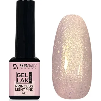 Lak na nehty UV/LED Gel lak - Princess Light Pink perleť 5 ml
