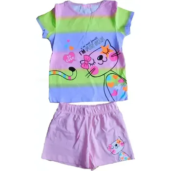 Dívčí pyžamo Dívčí letní pyžamo Kugo SH3515, světle růžové