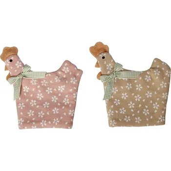 Velikonoční dekorace Det Gamle Apotek Látková slepička na vajíčko 12x11x1 cm 2 druhy cena za kus!