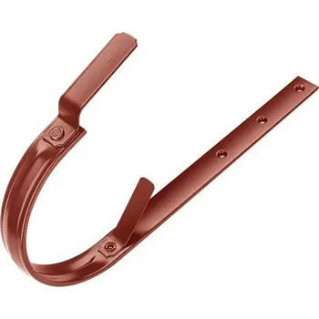 okap Žlabový hák 250 mm o délce 430 mm, pozink RAL 3009 ocelově červená KJG