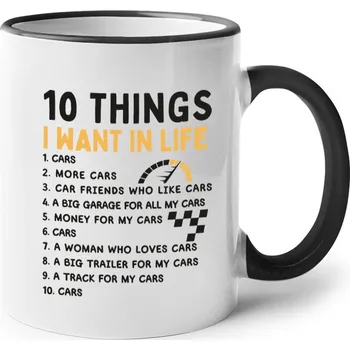 Keramický hrnek Mechanik, Barva Černá, Velikost 330 ml, Canvas Keramický hrnek s barevným uchem Bezvatriko.cz 2408