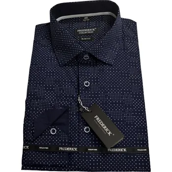 Pánská košile Pánská košile s dlouhým rukávem - střih SLIM - vzor F25 - s prodlouženou délkou rukávu 188/194 cm - 39