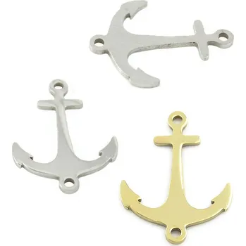 Materiál na výrobu šperku Nerezový Konektor Kotva 21x16mm - 1ks+B - Nerez RL