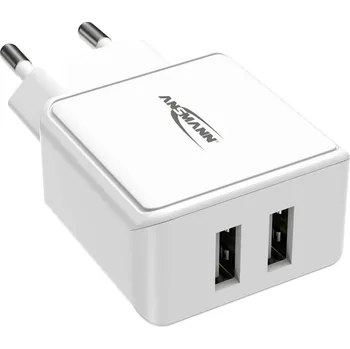 Mobilní telefon Ansmann HomeCharger HC212 USB nabíječka, 2x USB A, 12 W, bílá