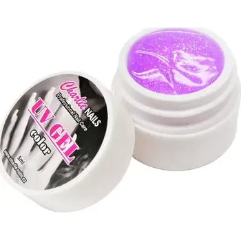 Charlie UV/LED gel 5ml - fialový glitter č.417