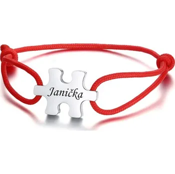 Náramek Náramek Unisex Puzzle červený