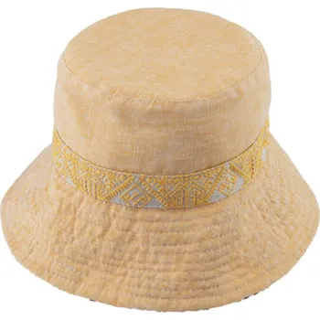 Klobouk Fiebig - Headwear since 1903 Bucket hat - letní žlutý lněný klobouk - Fiebig 1903 Velikost: 58 cm