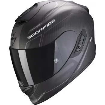 Motodoplněk Moto přilba SCORPION EXO-1400 CARBON AIR BEAUX matná černo/stříbrná XXL