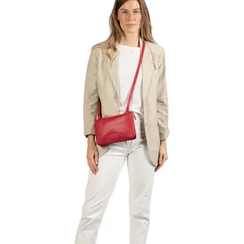 Kabelka aunts & uncles Kožená kabelka přes rameno Jamie´s Orchard Nashi 20049-46 červená