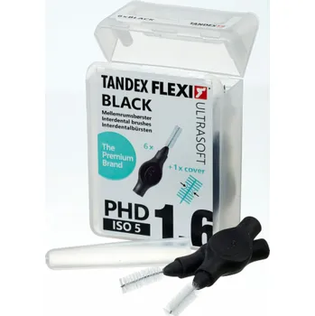 Zubní kartáček Tandex Tandex (6 ks) Flexi Ultra Soft Black 5,00 mm Střední