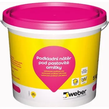 Fasádní barva Weber Podkladní nátěr Weberpas podklad MAR 5 kg Barva: Bílá