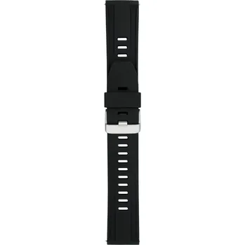 Řemínek na hodinky Silikonový řemínek na hodinky 22 mm černý