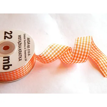 Stuha Stuha saténová károvaná, WK5020, šíře 38 mm / 1 metr