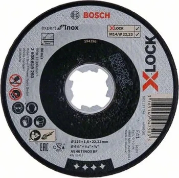 Řezný kotouč BOSCH X-LOCK Standard for Inox Plochý řezný kotouč, 115×1×22,23 mm 2608619261 free_store_pickup