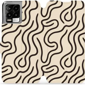 Pouzdro na mobilní telefon Flipové pouzdro Mobiwear - Realme 8 Pro - VA60S Linky (Knížkové flip pouzdro, obal, kryt na mobil Realme 8 Pro - VA60S Linky, materiál Umělá kůže + TPU - ochrana 360°, stojánek, silikonová vanička, magnetické zavírání)