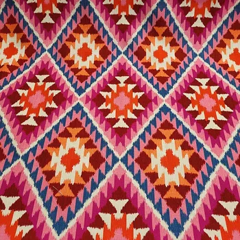 BYTEMA Dekorační látka AZTÉK fialový šíře 140 cm