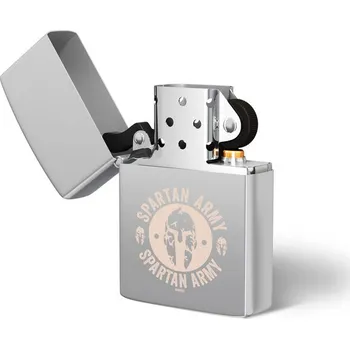 DRAGOWA benzínový zapalovač s gravírováním Archelaos, stříbrný