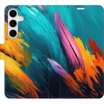 Pouzdro na mobilní telefon Flipové pouzdro iSaprio - Orange Paint 02 - Samsung Galaxy S24+