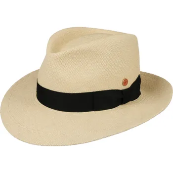 Klobouk Luxusní panamský klobouk Fedora s černou stuhou - Mayser Colmar - UV faktor 80 Velikost: 61 cm (XL)