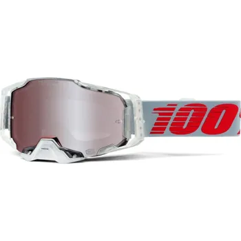 Motocyklové brýle ARMEGA 100% brýle X-Ray, HiPER stříbrné plexi