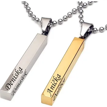 Přívěsek Přívěsek s řetízkem z chirurgické oceli Bar