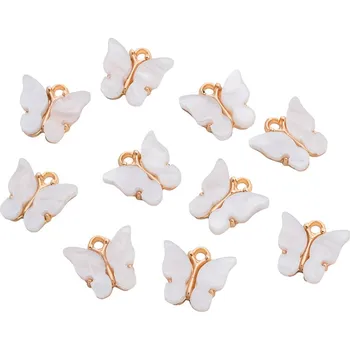 Ozdoba do vlasů Motýlci 10ks bílá