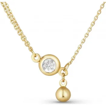 Náramek Luxur, Náhrdelník nebo náramek Leonora, žluté zlato a bílý topaz, délka: 48 cm, 1441388-0-48-82