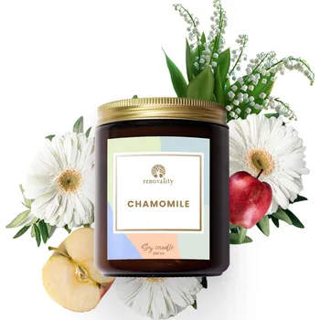 Svíčka Renovality Chamomile – sójová svíčka 250 ml