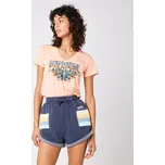 RIP CURL triko - Block Party V Tee Bright Peach (2116) velikost: S