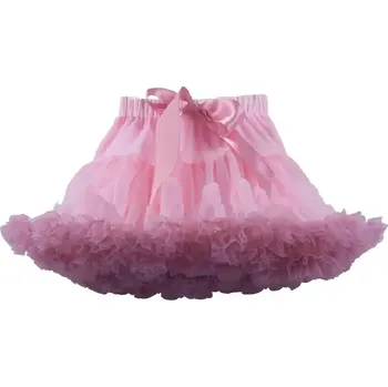 Dívčí sukně Sukně TUTU PETTI objem pro dívky 8-10 let - růžová pudrový lem
