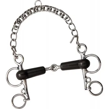Udidlo pro koně Udidlo FEELING pelham potažený gumou lomený 21mm 11,5 cm